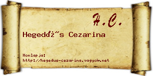 Hegedűs Cezarina névjegykártya